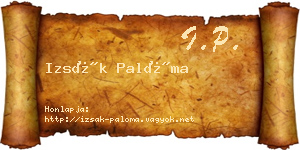 Izsák Palóma névjegykártya